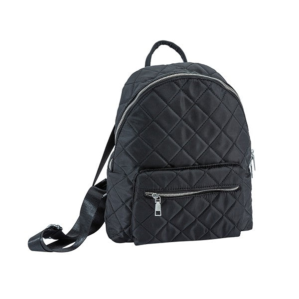 Trendy Quilted Nylon Backpack