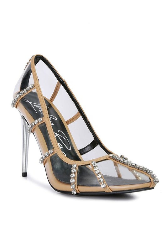 Diamante Cage Pumps - Undeniably LUXE