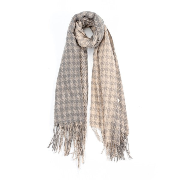 Houndstooth Two Toned Scarf