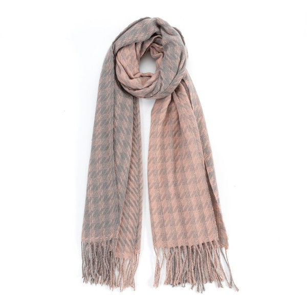 Houndstooth Two Toned Scarf