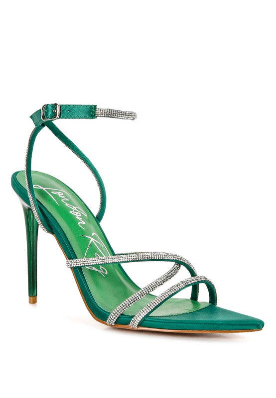 Dare Me Rhinestone Embellished Stiletto Sandals - Undeniably LUXE