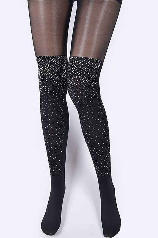 Sparkling Knee High Fashion Tights - Undeniably LUXE