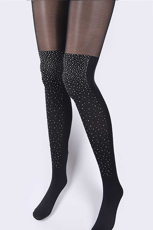 Sparkling Knee High Fashion Tights - Undeniably LUXE