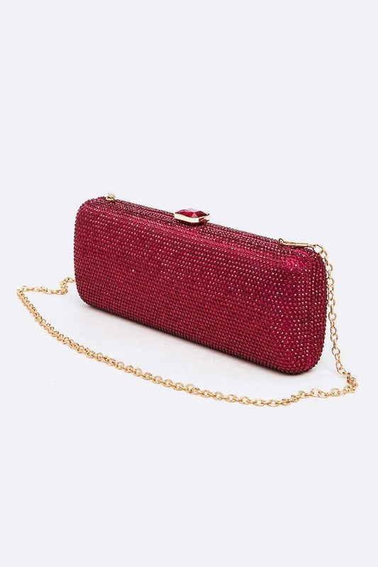 Slim Crystal Pave Box Clutch - Undeniably LUXE