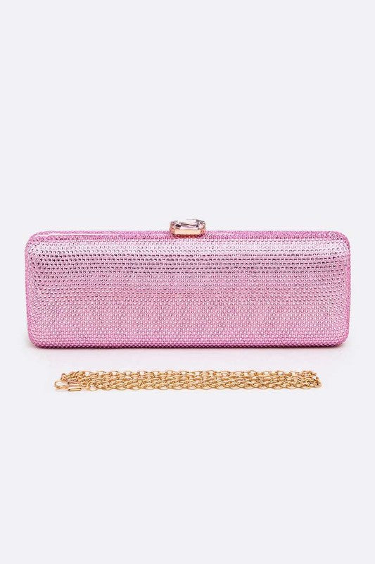 Slim Crystal Pave Box Clutch - Undeniably LUXE