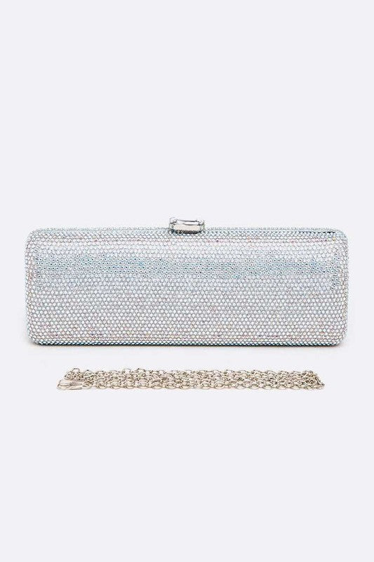 Slim Crystal Pave Box Clutch - Undeniably LUXE