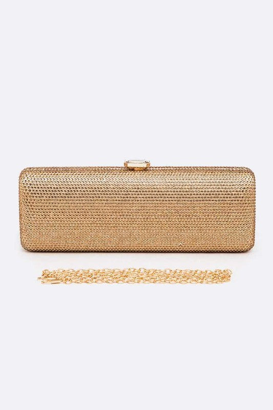 Slim Crystal Pave Box Clutch - Undeniably LUXE