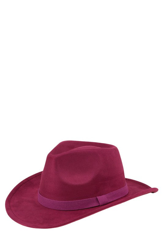 Fedora Faux Suede Cowboy Hat