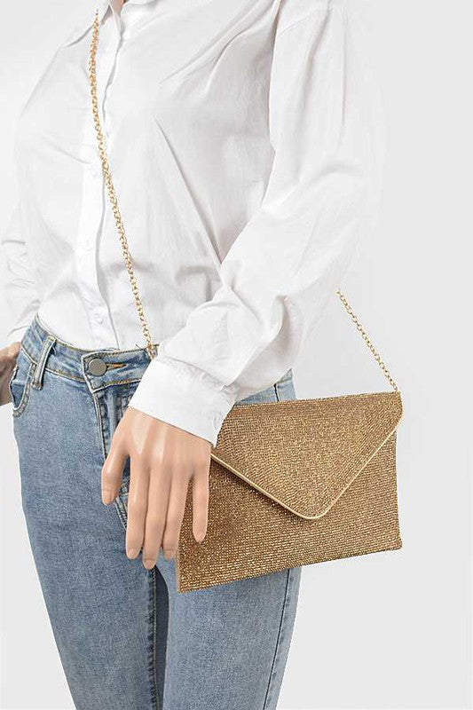 Rhinestone Statement Envelope Clutch Bag - Undeniably LUXE