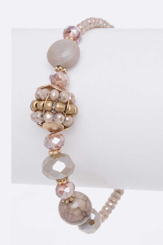 Mix Beads Handmade Stretch Bracelet - Undeniably LUXE