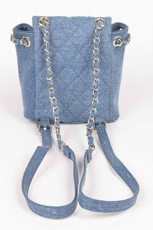 Denim Fashion Backpack - Undeniably LUXE