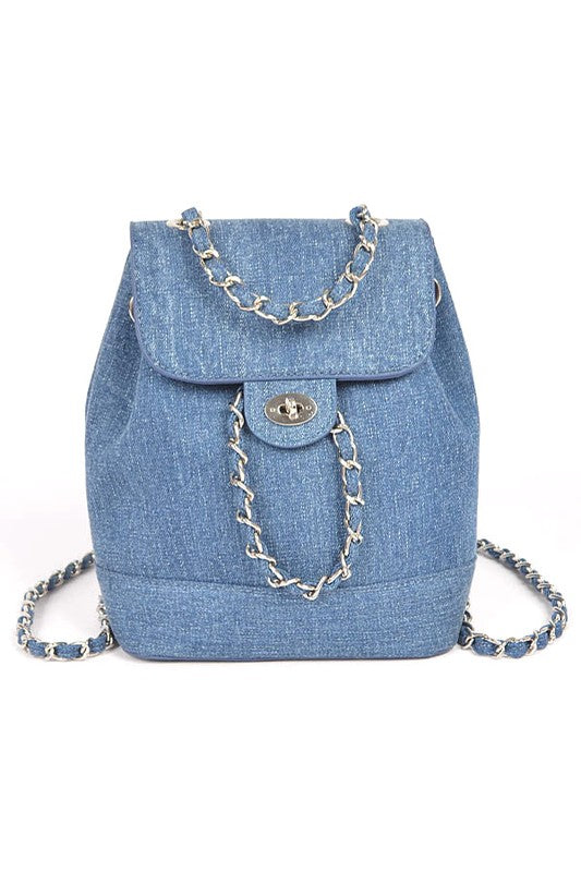 Denim Fashion Backpack - Undeniably LUXE