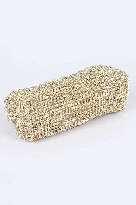 Oversize Rhinestone Convertible Soft Clutch Bag - Undeniably LUXE