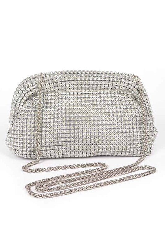 Oversize Rhinestone Convertible Soft Clutch Bag - Undeniably LUXE