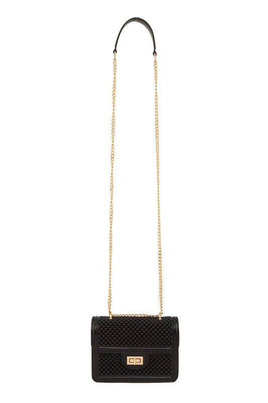 Metal Square Buckle Crossbody Chain Jelly Bag - Undeniably LUXE