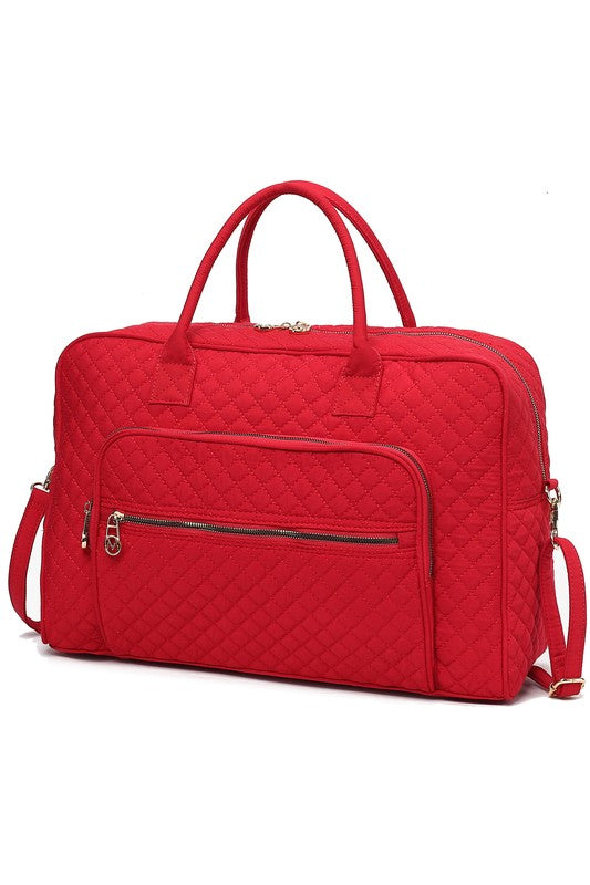 Jayla Luxe Quilted Travel Duffle Bag