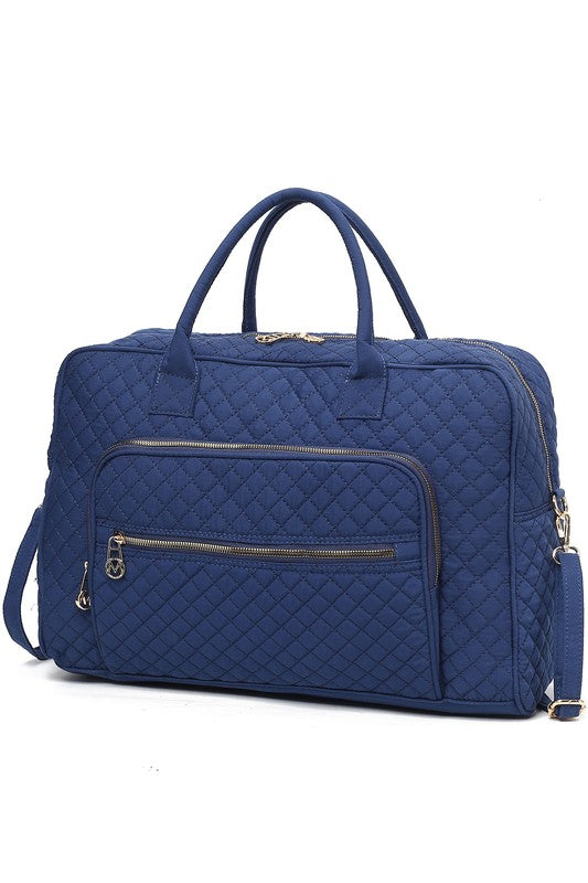 Jayla Luxe Quilted Travel Duffle Bag