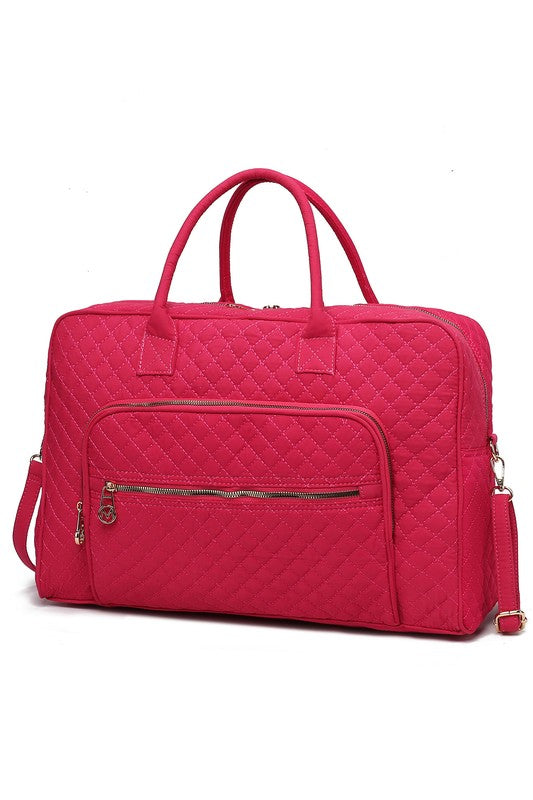 Jayla Luxe Quilted Travel Duffle Bag