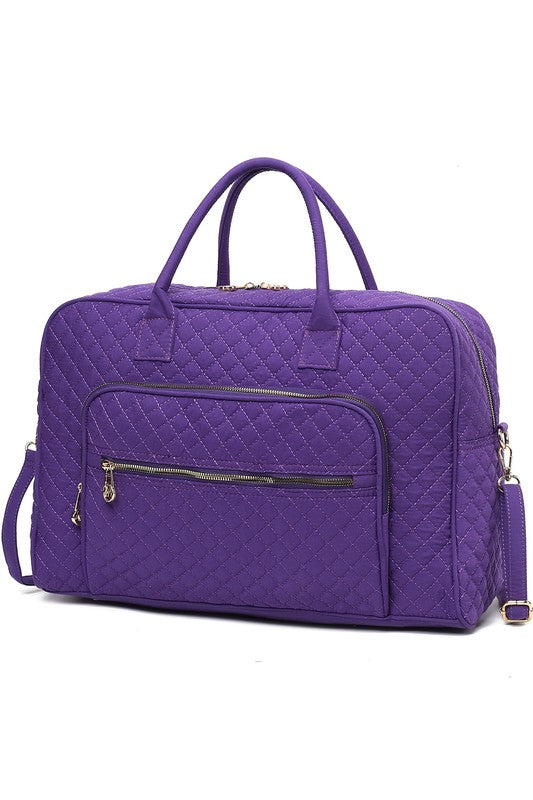 Jayla Luxe Quilted Travel Duffle Bag