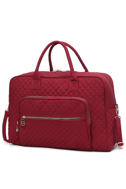 Jayla Luxe Quilted Travel Duffle Bag