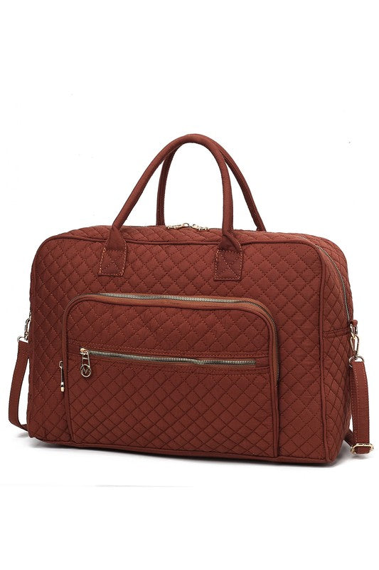 Jayla Luxe Quilted Travel Duffle Bag