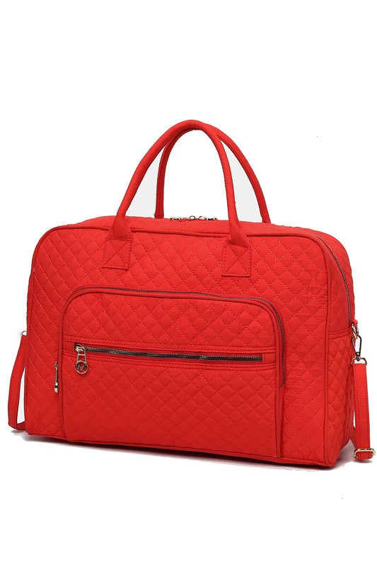 Jayla Luxe Quilted Travel Duffle Bag