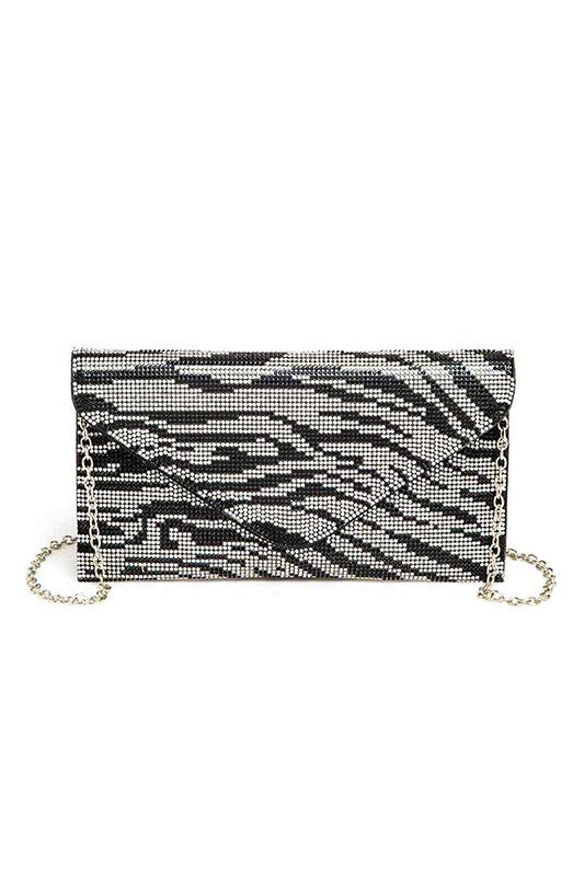 Rhinestone Animal Print Convertible Clutch - Undeniably LUXE