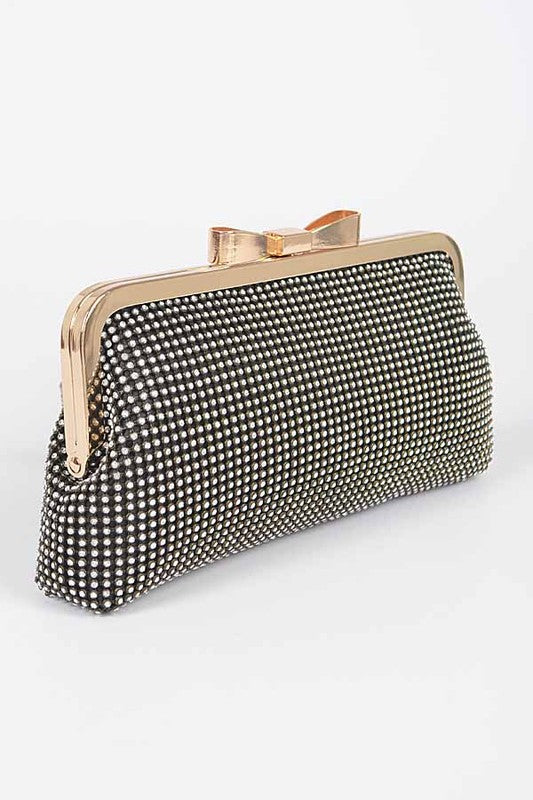 Mesh Rhinestone Soft Evening Clutch Bag - Undeniably LUXE