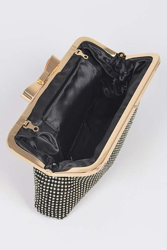 Mesh Rhinestone Soft Evening Clutch Bag - Undeniably LUXE