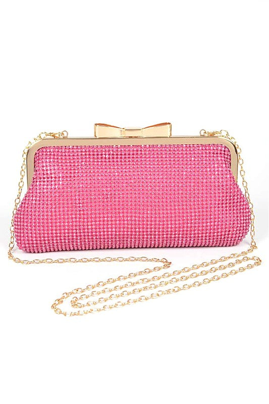 Mesh Rhinestone Soft Evening Clutch Bag - Undeniably LUXE