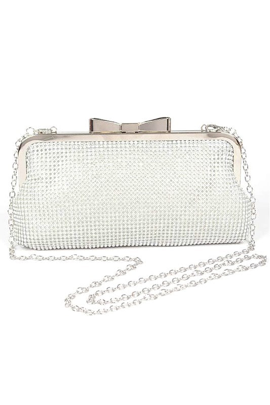 Mesh Rhinestone Soft Evening Clutch Bag - Undeniably LUXE