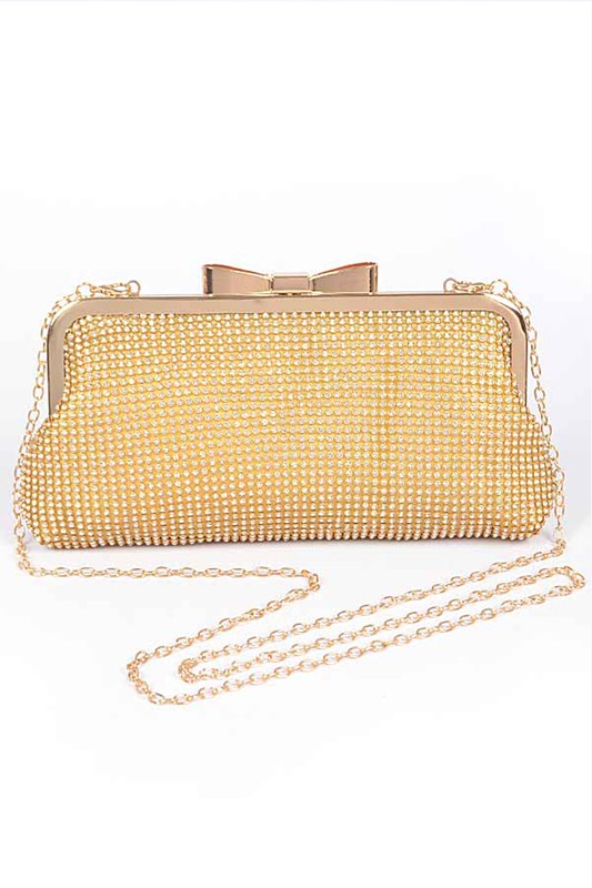 Mesh Rhinestone Soft Evening Clutch Bag - Undeniably LUXE