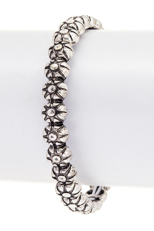 Textured Nugget Stretch Bracelet - Undeniably LUXE