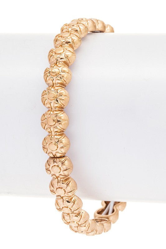 Textured Nugget Stretch Bracelet - Undeniably LUXE