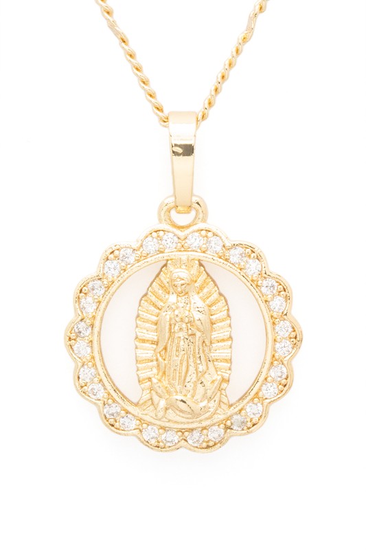 Saint Mary CZ Pendant Necklace - Undeniably LUXE