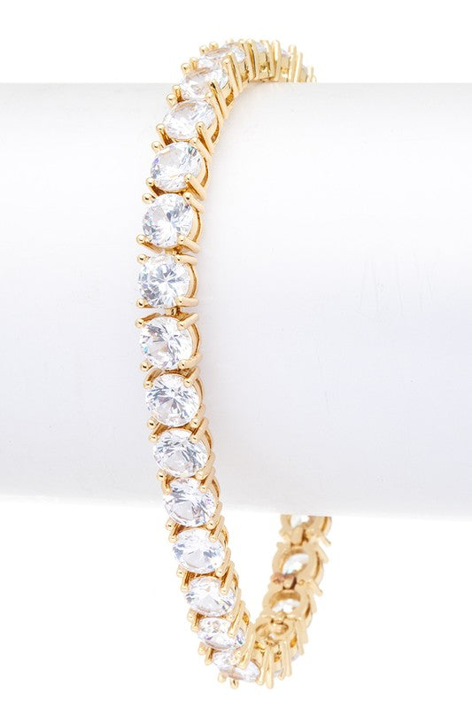 Cubic Zirconia Round Tennis Bracelet - Undeniably LUXE