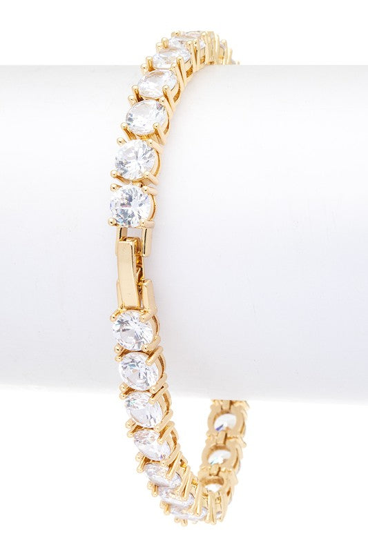 Cubic Zirconia Round Tennis Bracelet - Undeniably LUXE