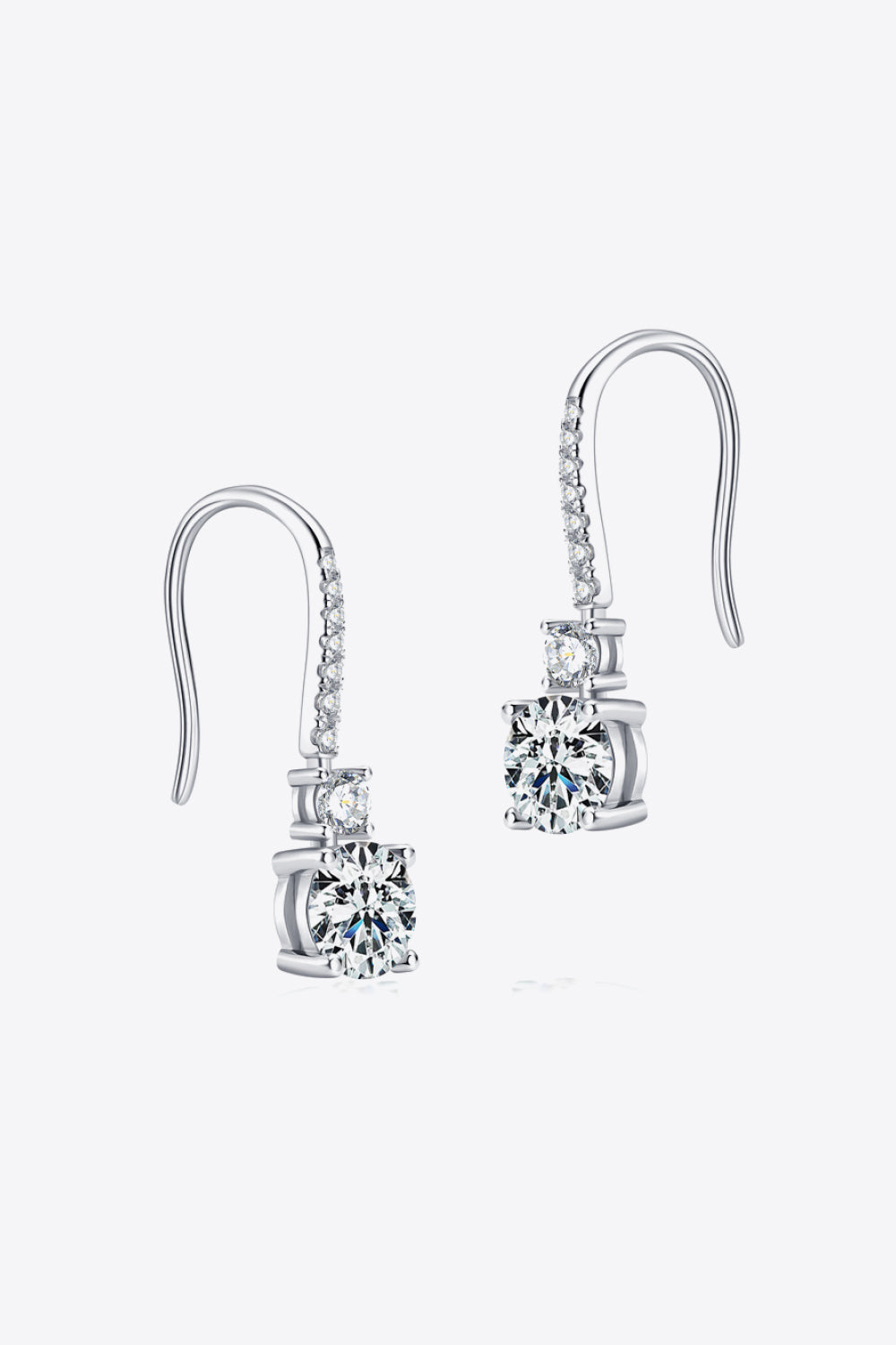 2 Carat Moissanite Earrings