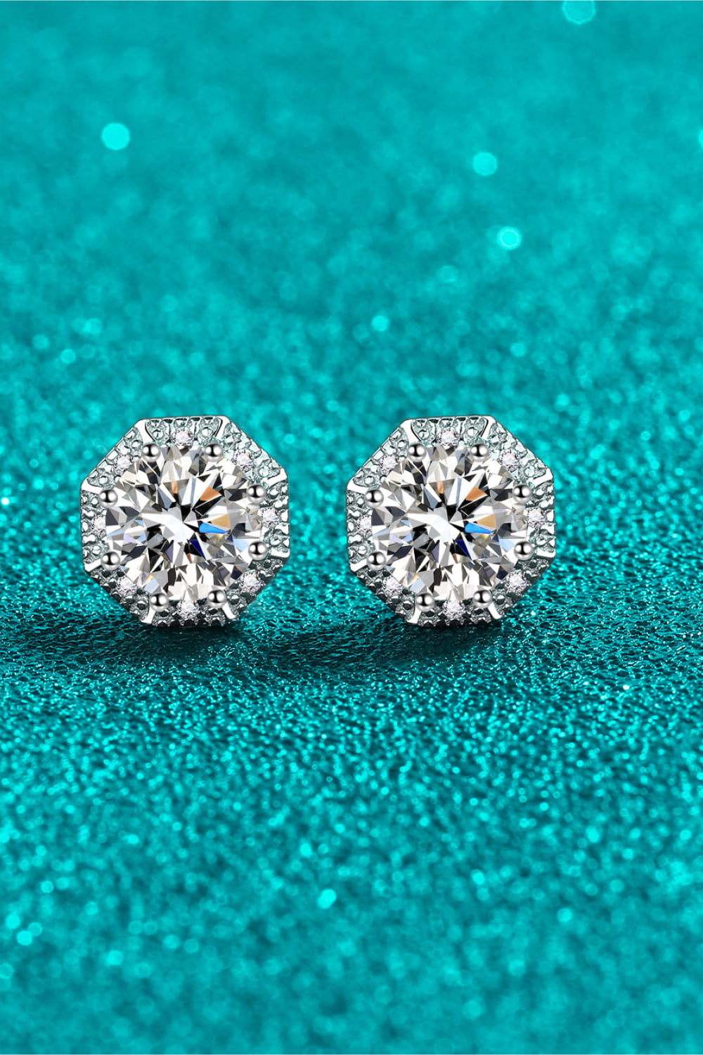 2 Carat Moissanite Stud Earrings