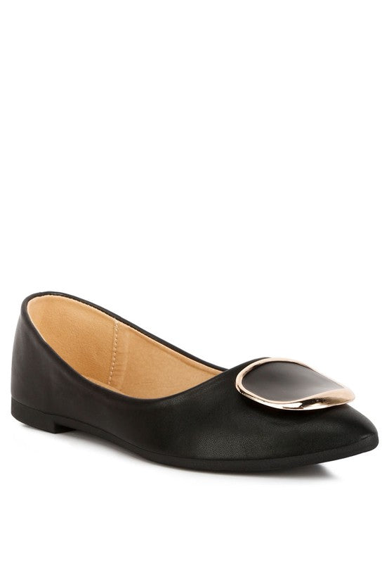 Karder Brooch Detail Ballet Flats - Undeniably LUXE