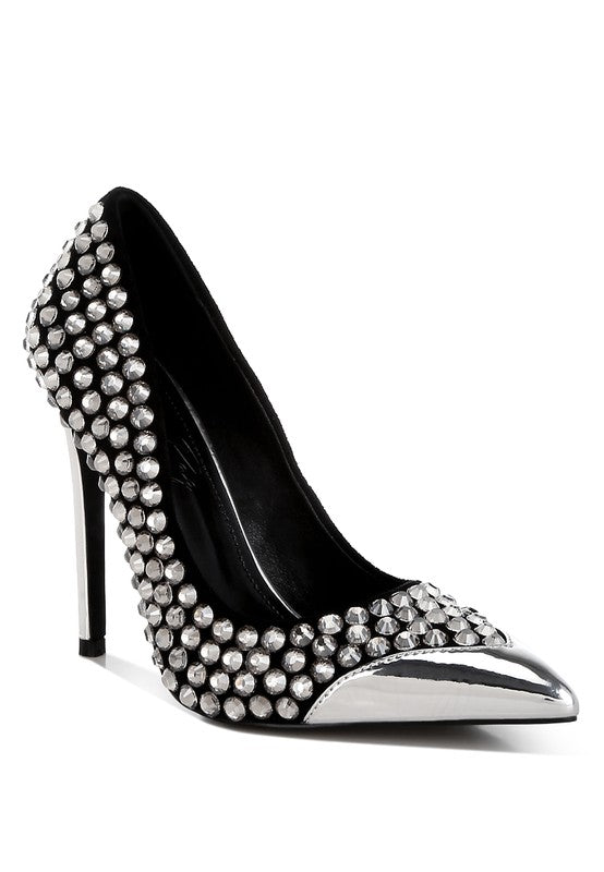 Super Fan Embellished Stiletto Pumps - Undeniably LUXE