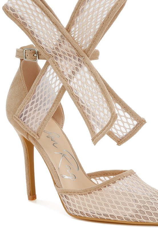 Big Bow Detail Stiletto Sandals