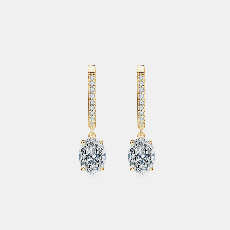 3 Carat Moissanite Sterling Silver Earrings