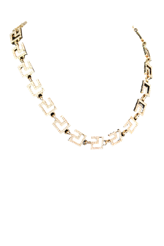 Rhinestone Pave Iconic Collar Necklace - Undeniably LUXE