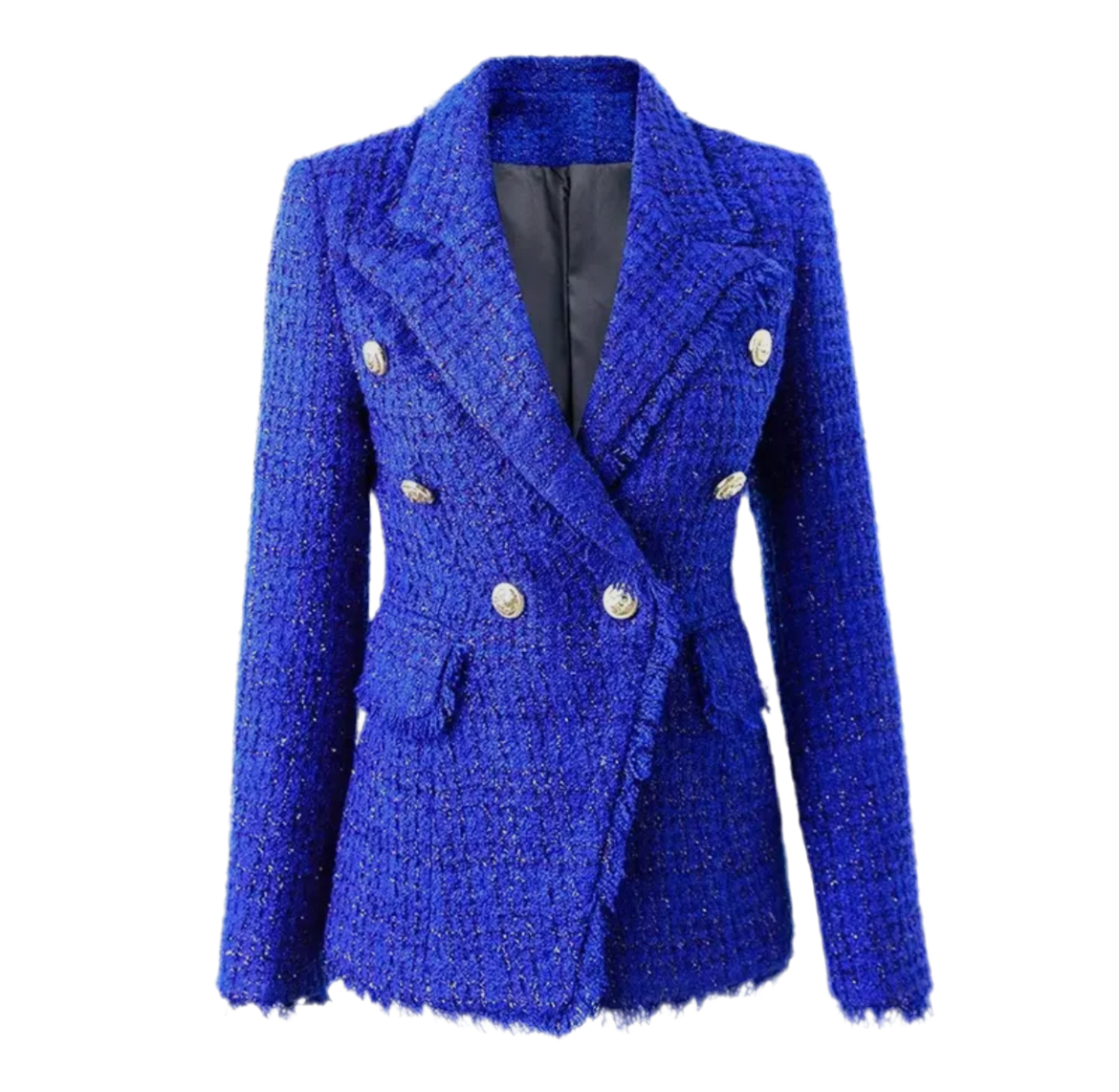 Royal Blue Tweed Blazer