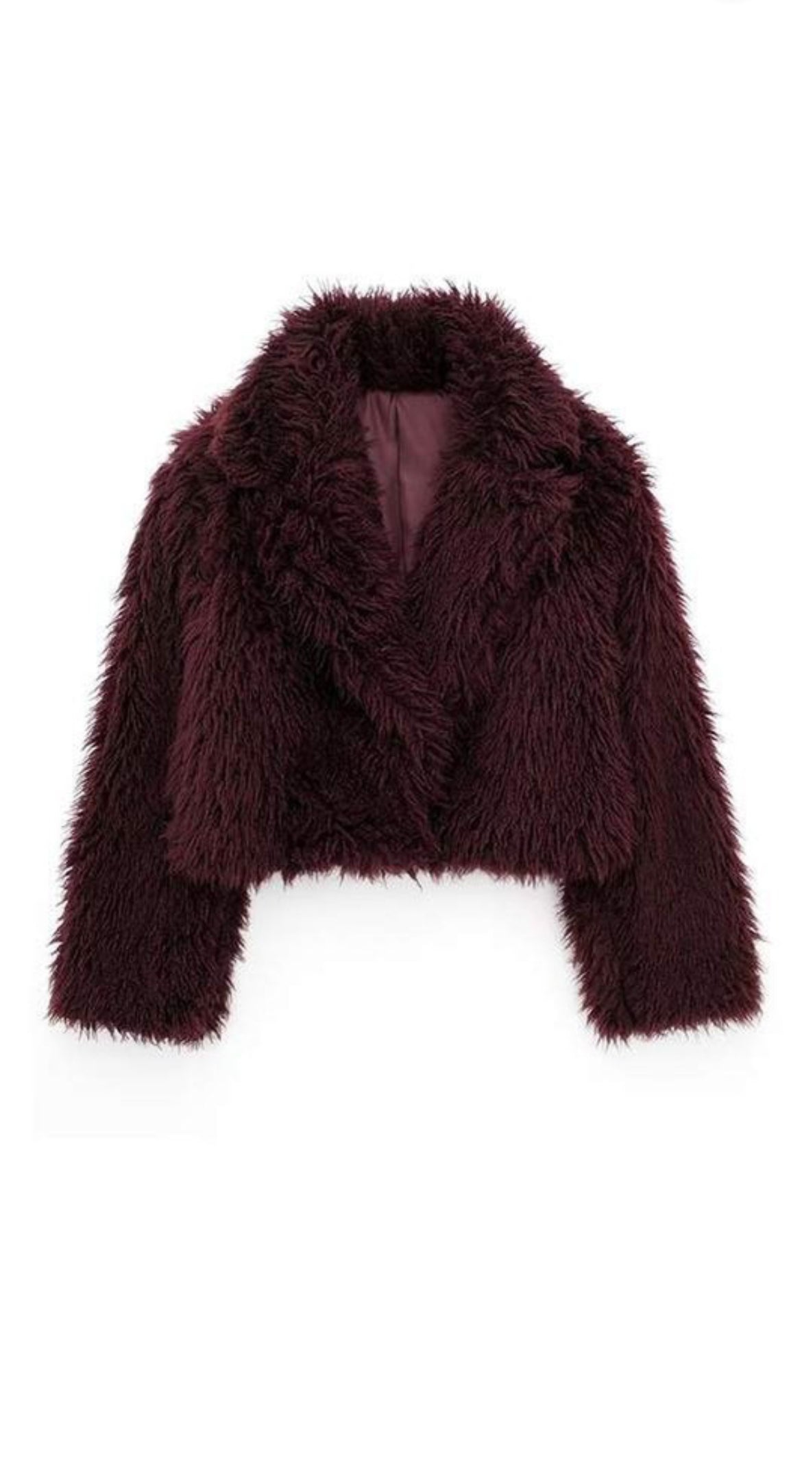 Burgundy’s Faux Fur Jacket 