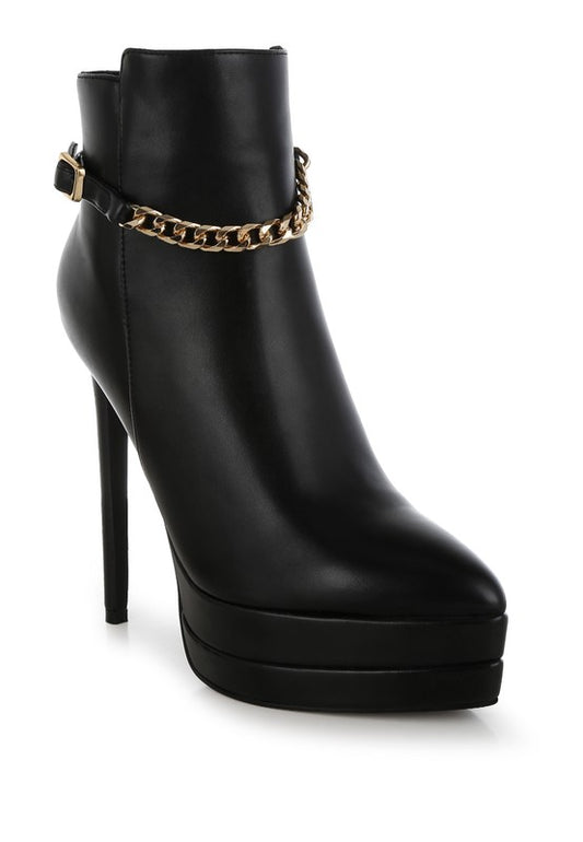 Nora Metallic Chain Boots