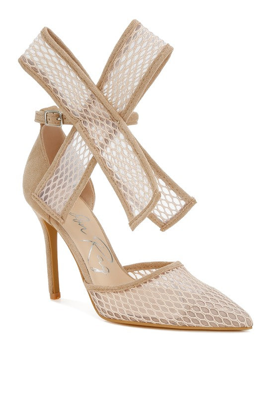 Big Bow Detail Stiletto Sandals