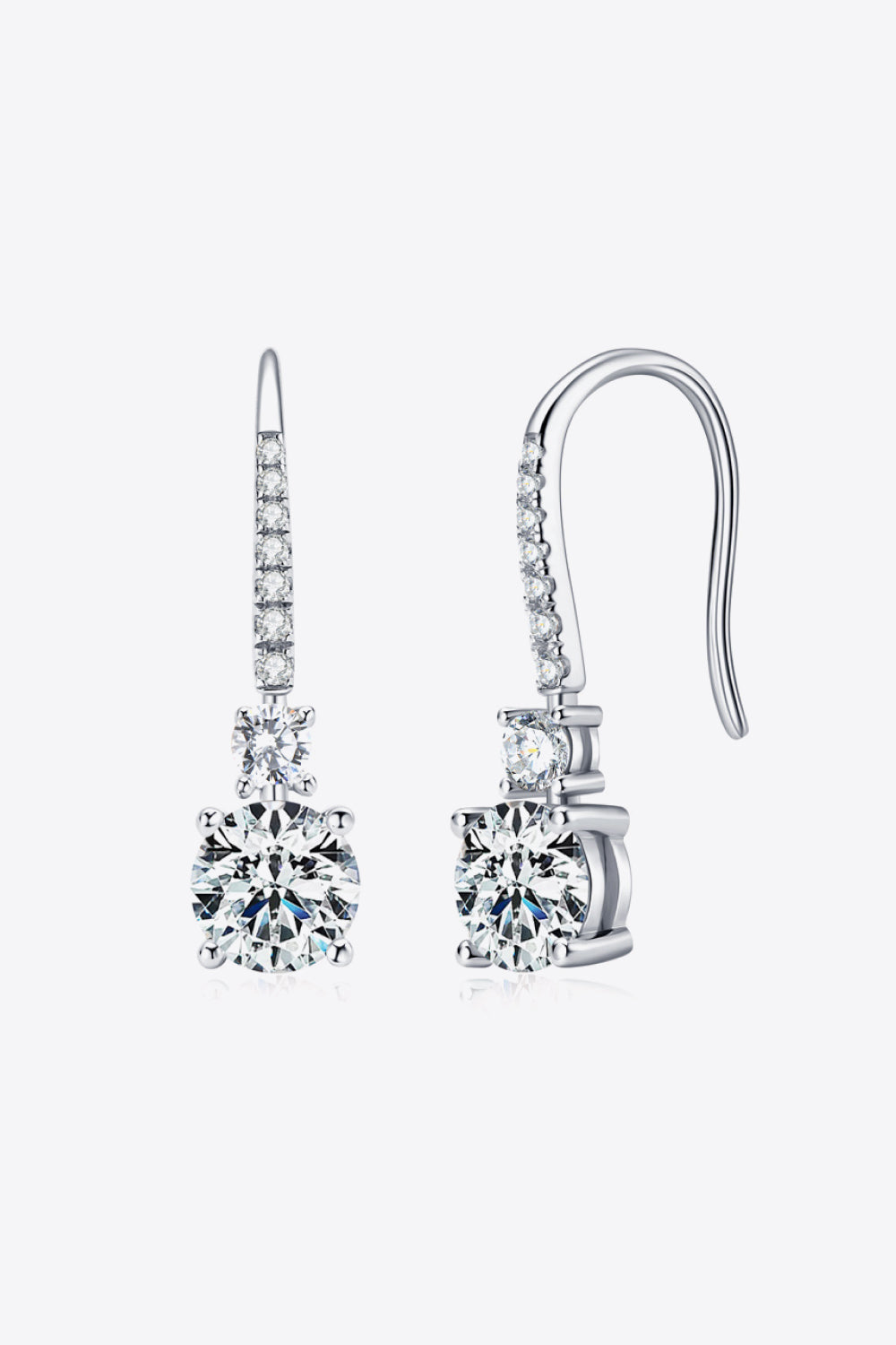 2 Carat Moissanite Earrings