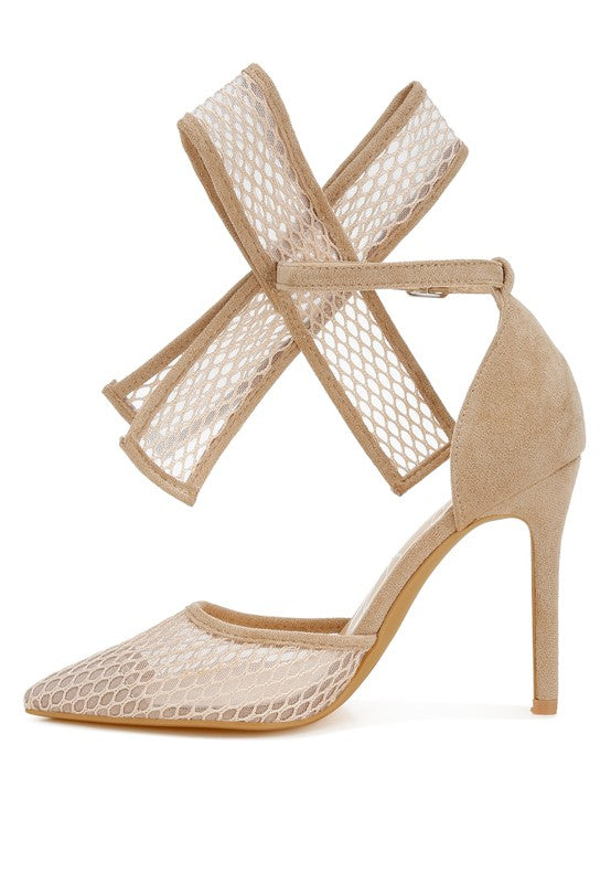 Big Bow Detail Stiletto Sandals